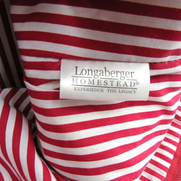 Longaberger Tote Bag Large Americana Rope Handles Quilted Red Blue Patriotic - Picture 12 of 14